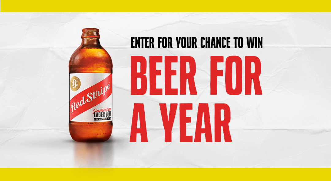 Free Red Stripe For a Year 