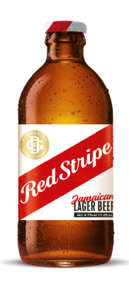 Red Stripe Bottle